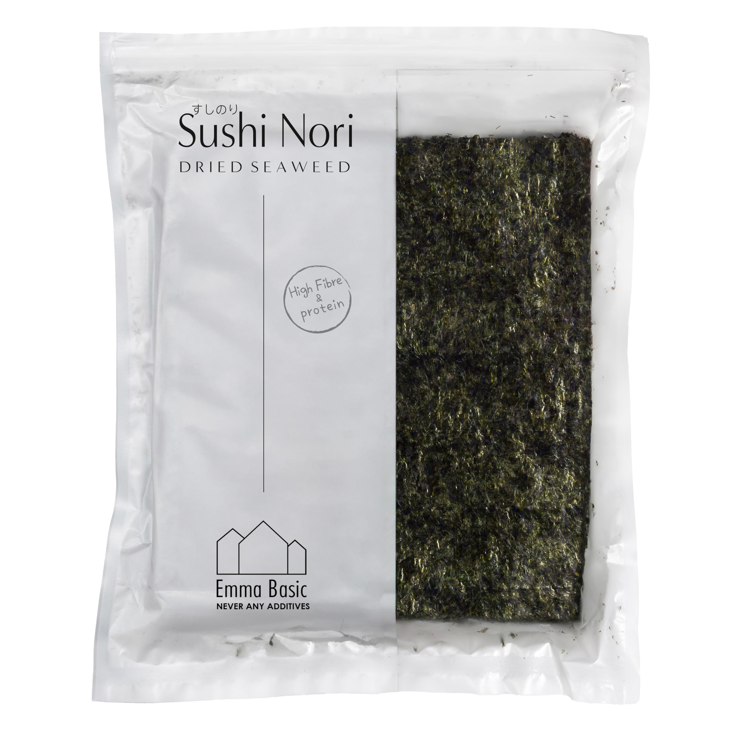 Emma Basic - Sushi Nori Seetang (40er Blatt) – jung und knusprig | hochwertig | leicht getoastet | reich an Protein & Ballaststoffen | wenig gesättigtes Fett Angebot bei HelloDeals
