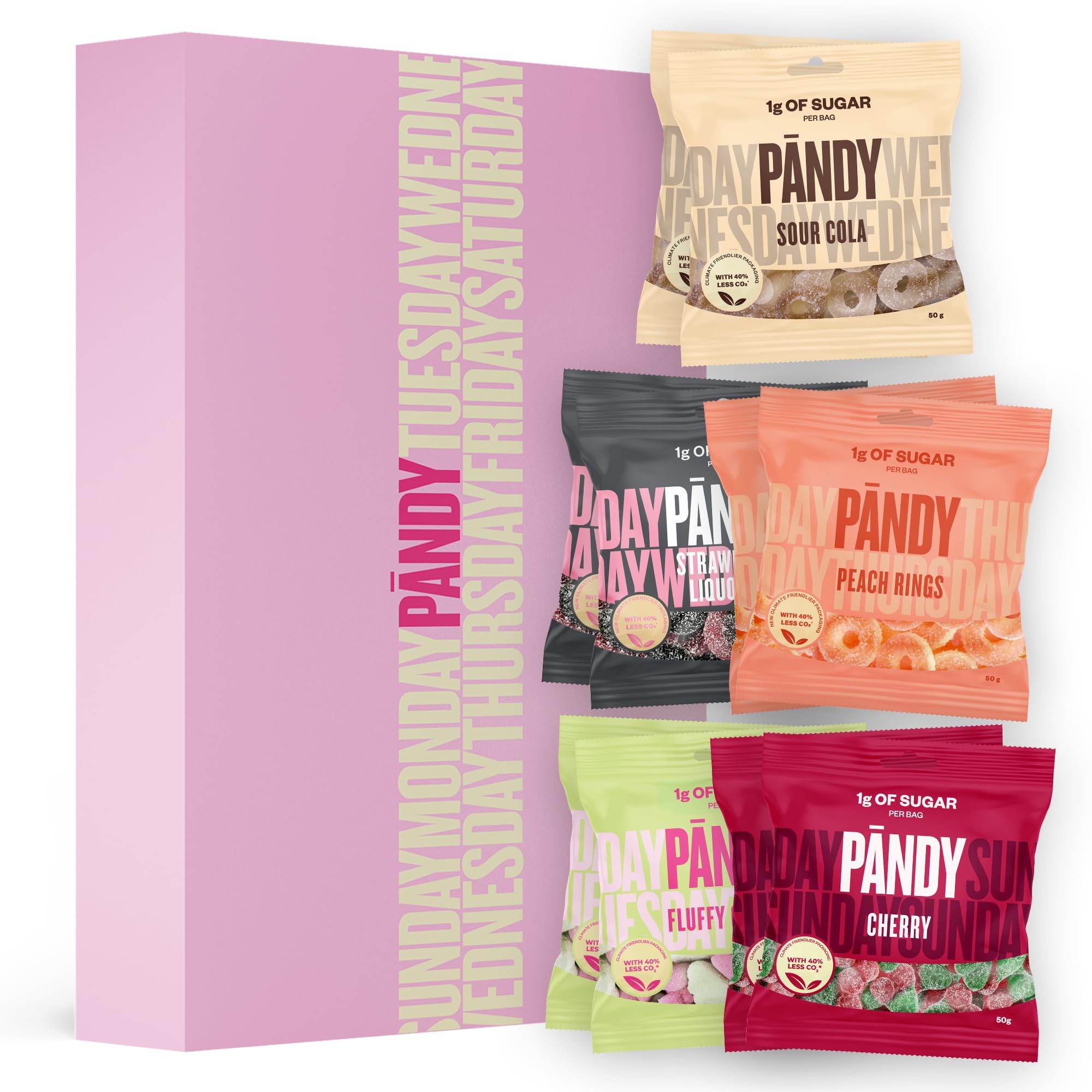 PÄNDY 10 Mix Zuckerfreie Süßigkeiten Mix Bonbons Cola Lakritz Gummibärchen ohne Zucker süßigkeiten großpackunge box zuckerfrei gummibärchen Fruchtgummis Low Carb Großpackung nur 1 g Zucker 10 x 50 g 10 x Mix Geschmack 50 g (10er Pack) Angebot bei HelloDeals