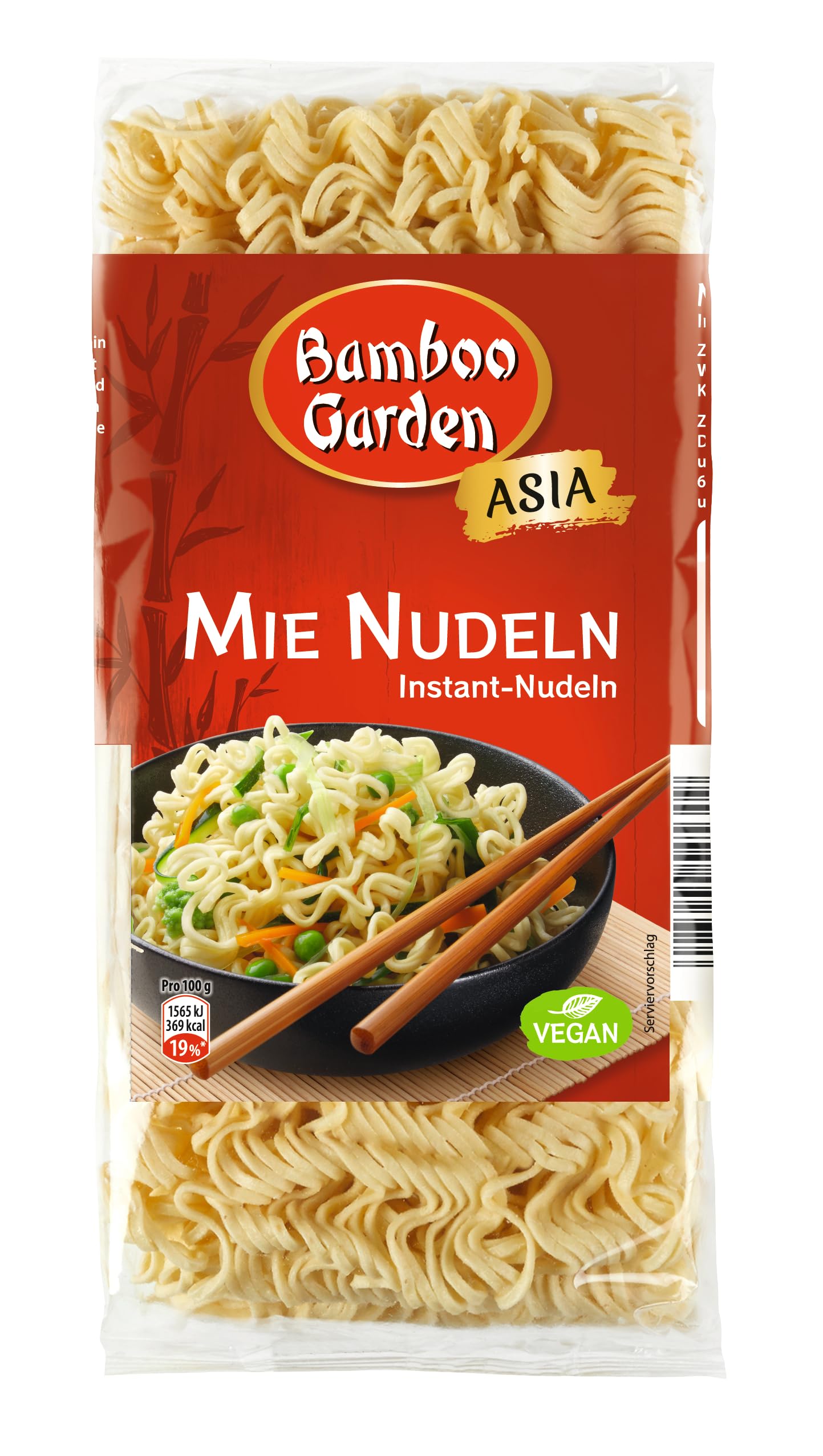 Bamboo Garden - Mie Nudeln | Instant-Nudeln für die asiatische Küche | Ideal für gebratene Nudeln oder Suppen | Vegan | 250 g im Beutel Angebot bei HelloDeals