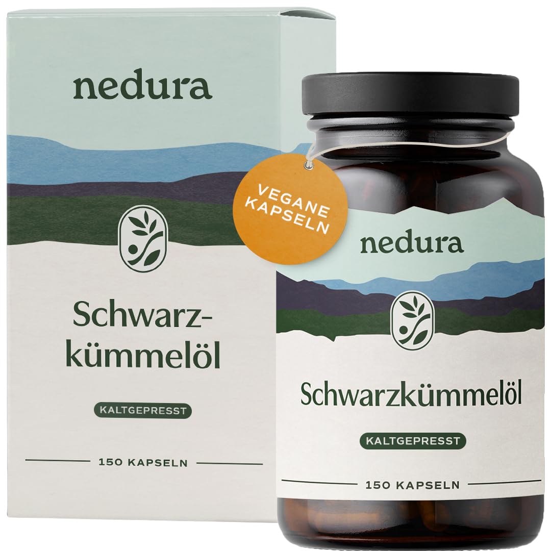 nedura® Schwarzkümmelöl Kapseln – Premium Schwarzkümmel aus dem Orient in eigener Deutscher Manufaktur kaltgepresst & abgefüllt – 150 Stück in veganer Kapselhülle – 1000 mg Tagesdosis 150 Kapseln Angebot bei HelloDeals