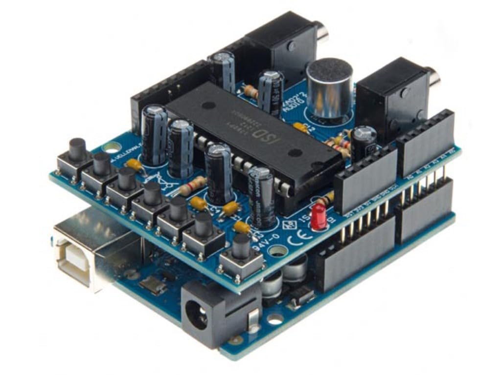 Whadda Audio-Aufnahme-Shield für Arduino®, 60 Sekunden, integriertes Mikrofon, Line-Eingang, stapelbar Angebot bei HelloDeals