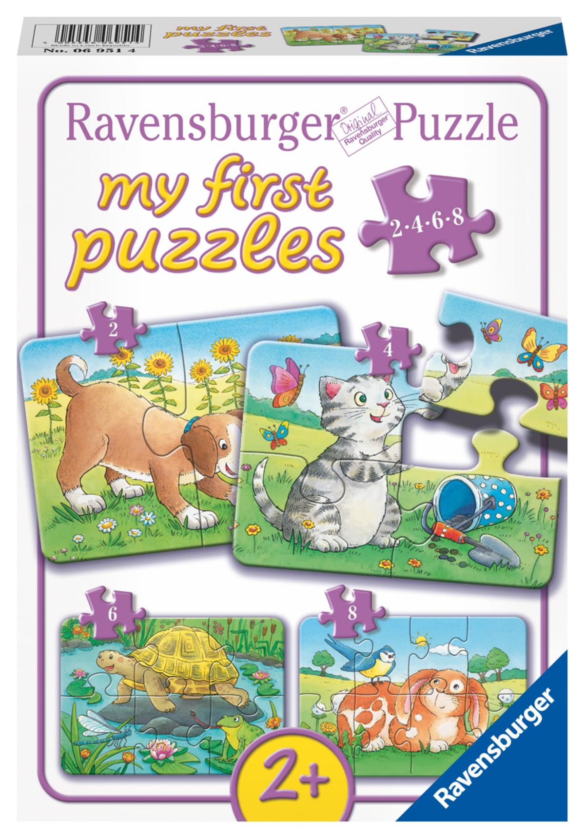 Ravensburger Kinderpuzzle - 06951 Niedliche Haustiere - My First Puzzle mit 2,4,6,8 Teilen - Puzzle für Kinder ab 2 Jahren Single Angebot bei HelloDeals