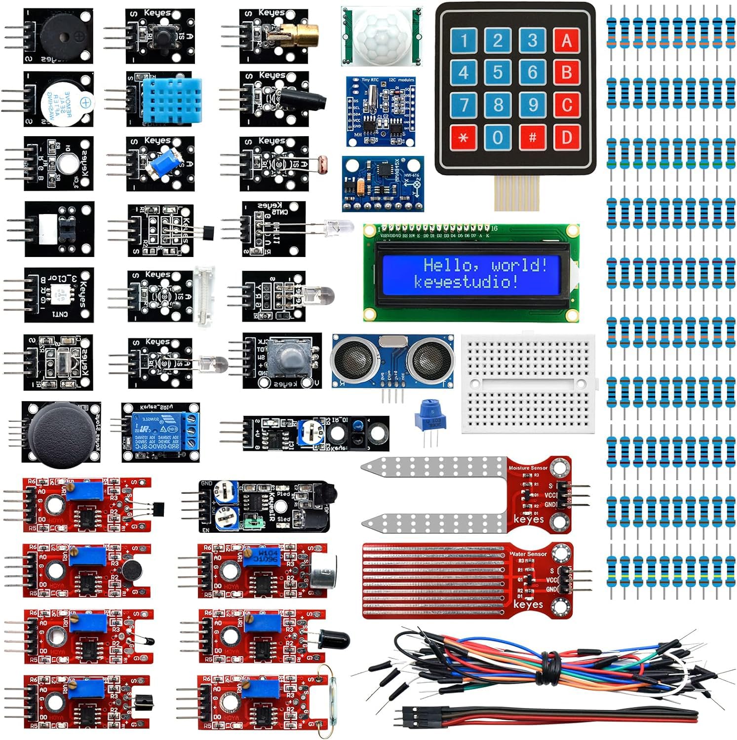 KEYESTUDIO 37 in 1 Sensormodul Kit kompatibel mit Arduino IDE, Raspberry Pi, elektronisches Starter Kit für Anfänger geeignet Gebundene Ausgabe Angebot bei HelloDeals