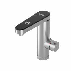 Fudeer wasserhahn mit durchlauferhitzer 230V, 3.3KW Badezimmer Elektrischer Wasserhahn mit digitaler Anzeige (30-45℃),Schnelles Aufheizen, 120° drehbarer Auslauf, 304 Edelstahl(Silber) XH-502 Sliver Angebot bei HelloDeals
