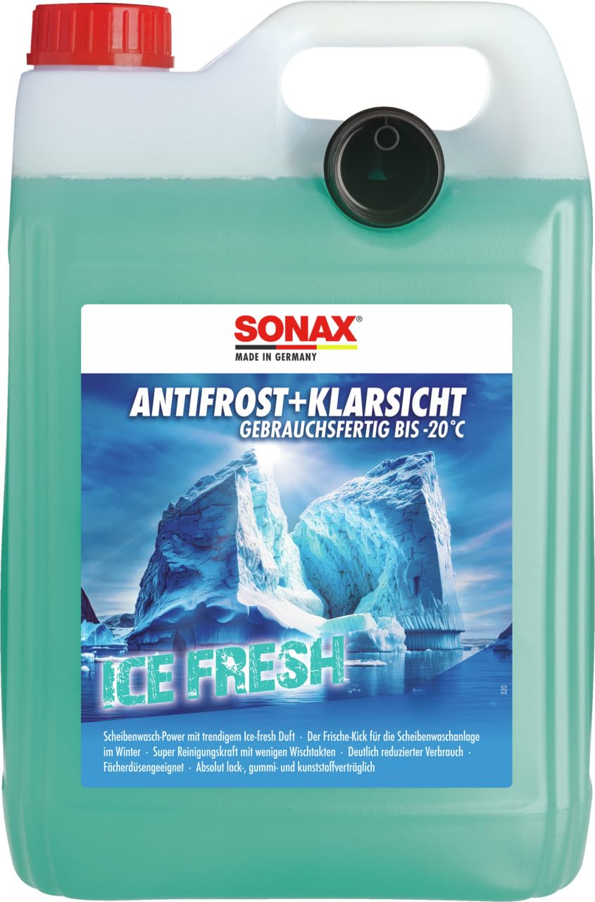SONAX AntiFrost+KlarSicht IceFresh Gebrauchsfertig bis -20° C (5 Liter) schneller, schlierenfreier & effektiver Scheibenreiniger für den Winter | Art-Nr. 01335410 Angebot bei HelloDeals