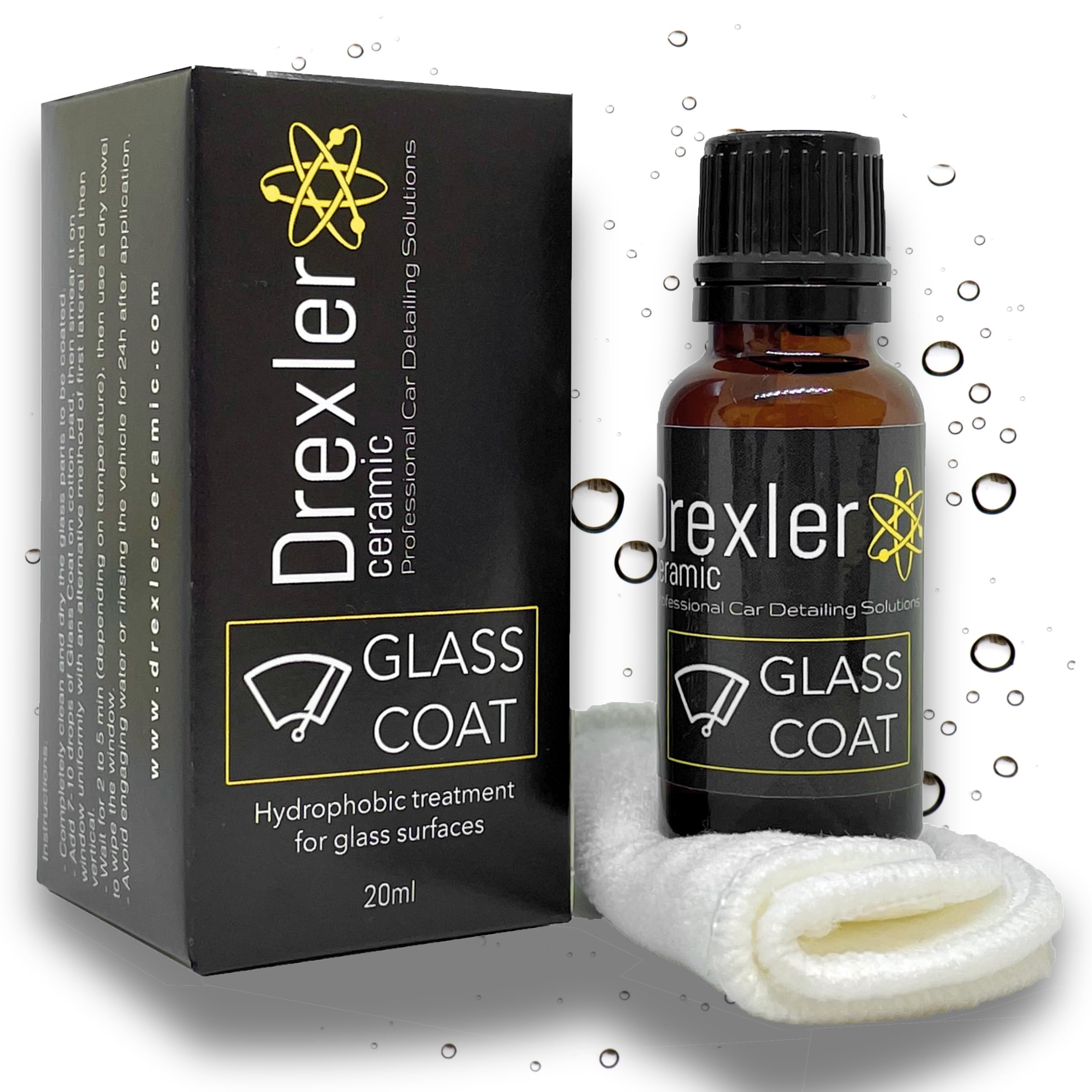 Drexler Ceramic Glass Coat 20ml – Keramikversiegelung Auto Scheiben – Windschutzscheibe Fenster Spiegel Spray Hydrophob Nano Beschichtung bis zu 2 Jahre Schutz Angebot bei HelloDeals