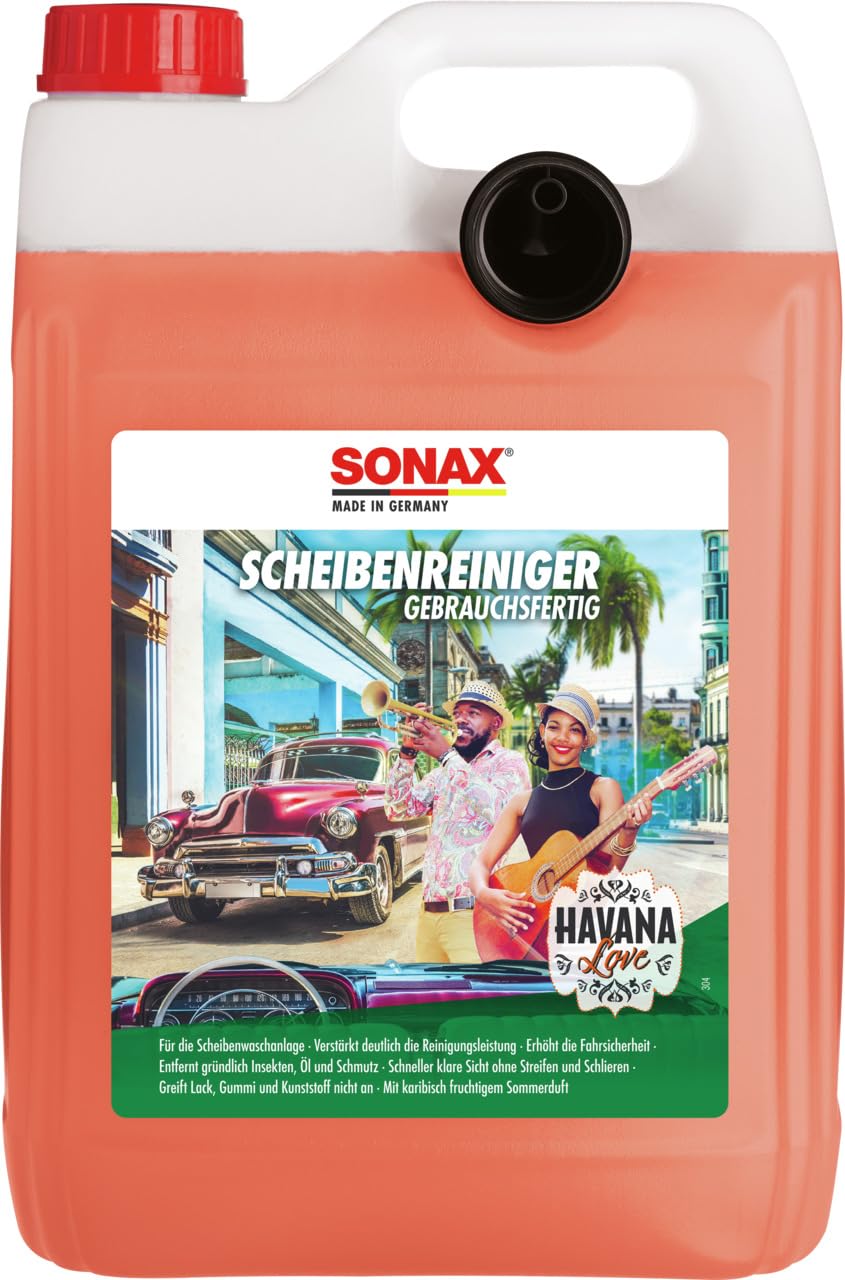 SONAX ScheibenReiniger gebrauchsfertig Havana Love (5 Liter) für die Scheiben- und Scheinwerferwaschanlage im Sommer | Art-Nr. 03935000 ScheibenReiniger gebrauchsfertig 5 Liter Angebot bei HelloDeals