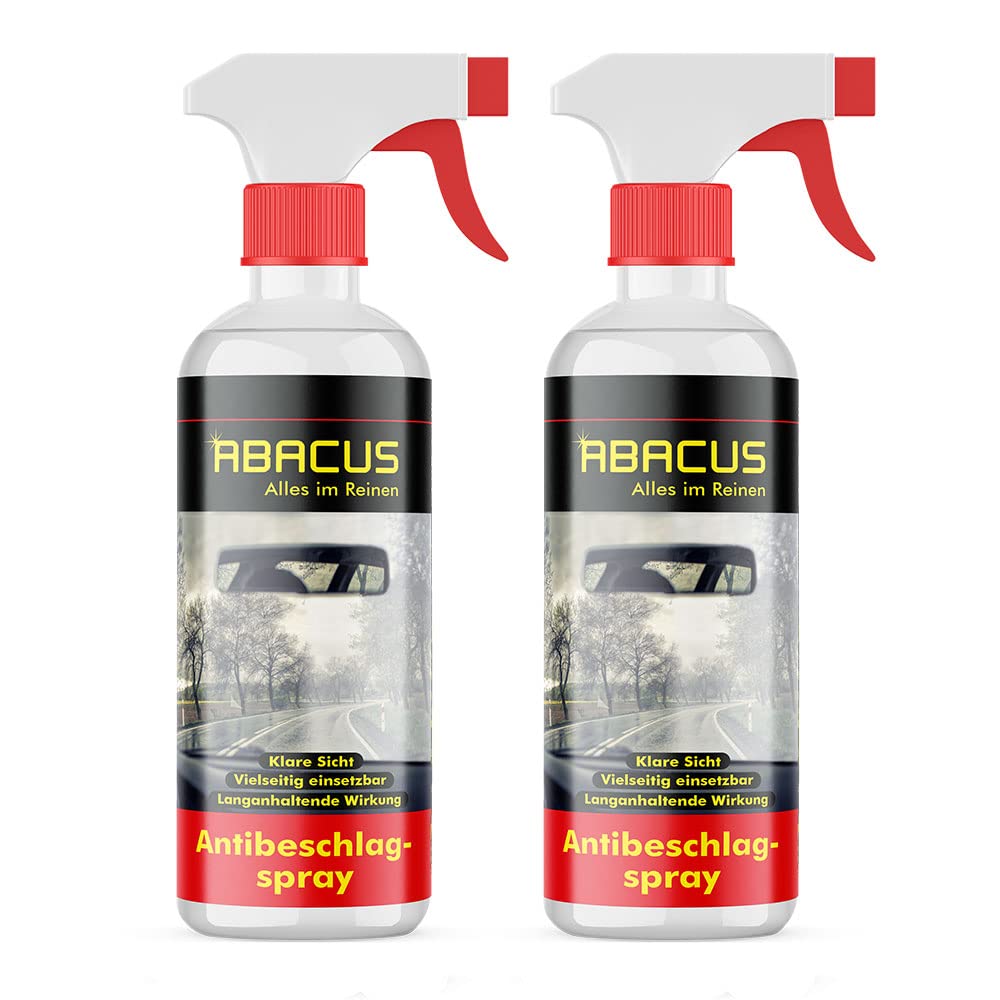 ABACUS® Antibeschlagspray, Antibeschlagmittel, Antibeschlag-Spray, Antibeschlag-Auto, Antibeschlag KFZ – Antibeschlagspray 2X 300 ml (7657.2) Angebot bei HelloDeals