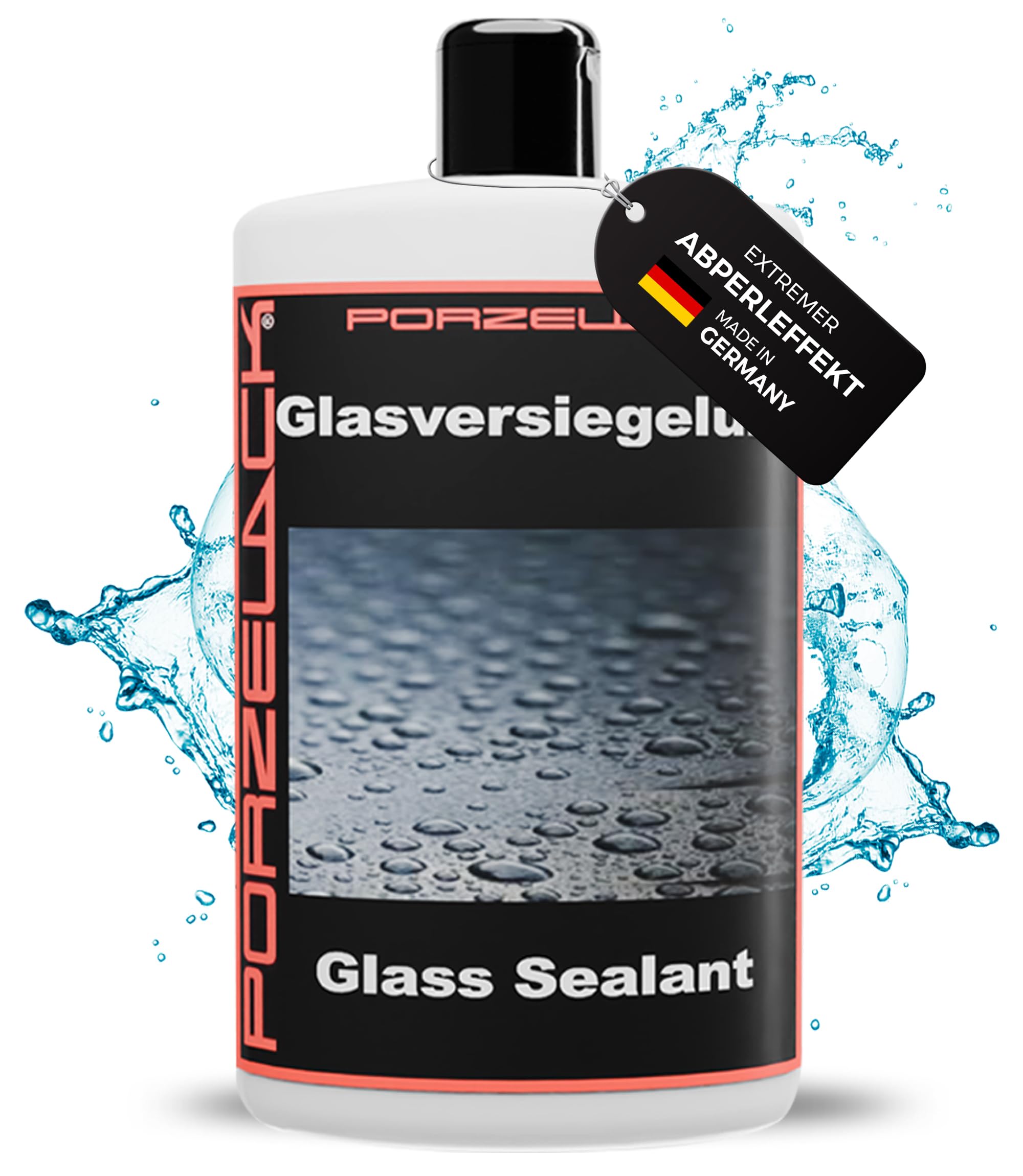 PORZELACK® Scheibenversiegelung Auto mit Abperleffekt - Glasversiegelung für klare Sicht & wasserabweisende Scheiben - Nanoversiegelung (200ml) 1 Angebot bei HelloDeals