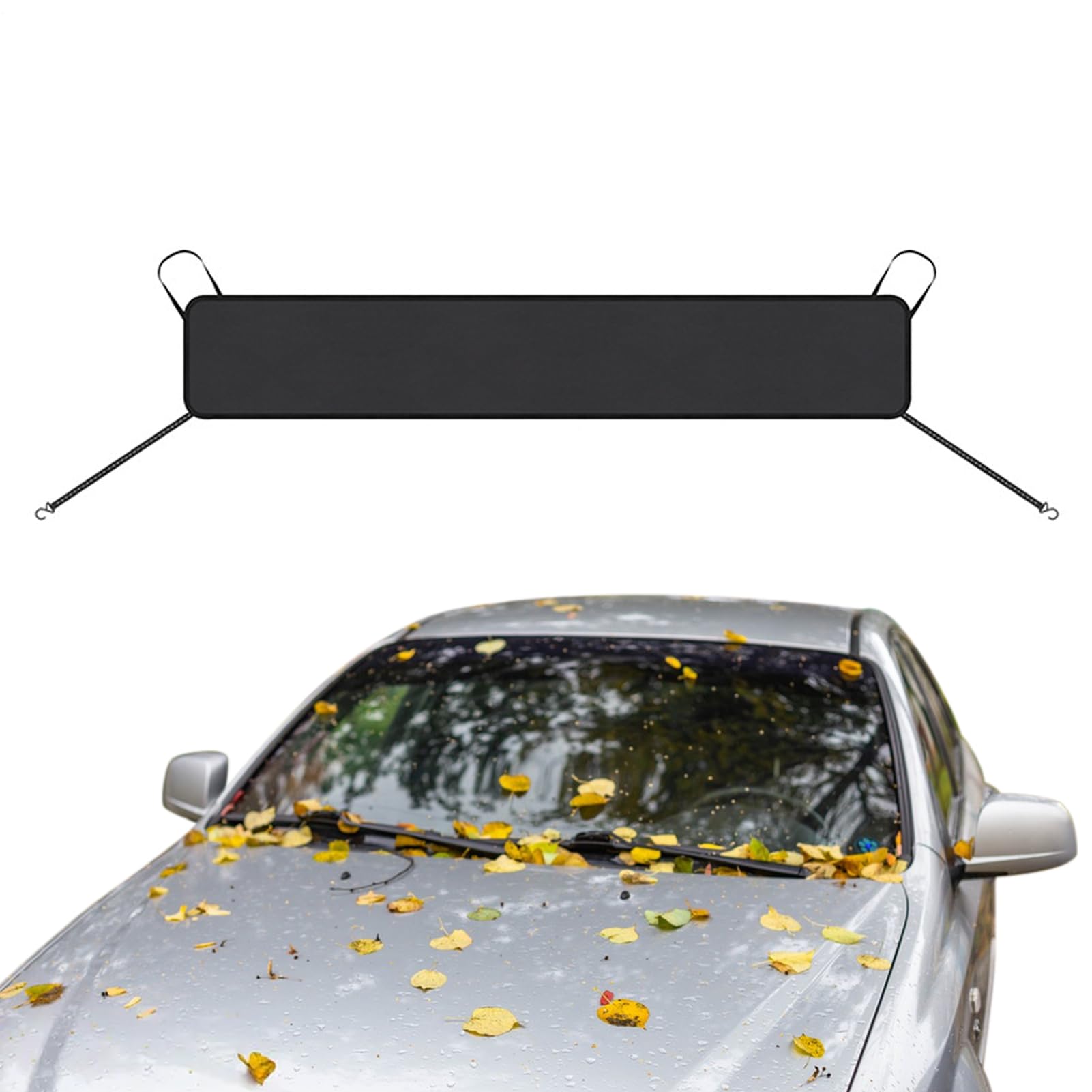 Windschutzscheiben-Schutz | Blockiert abgefallene Blätter, Schattenblockierung, wasserdichter Schutz für Lkw, Auto, Laubschutz, Staub, Automobilfahrzeug 186 x 48 cm Angebot bei HelloDeals