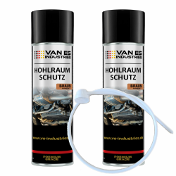 VE-INDUSTRIES 2X Hohlraumschutz Hohlraumversiegelung Spray 500ml Wachs + 60cm Sonde Angebot bei HelloDeals