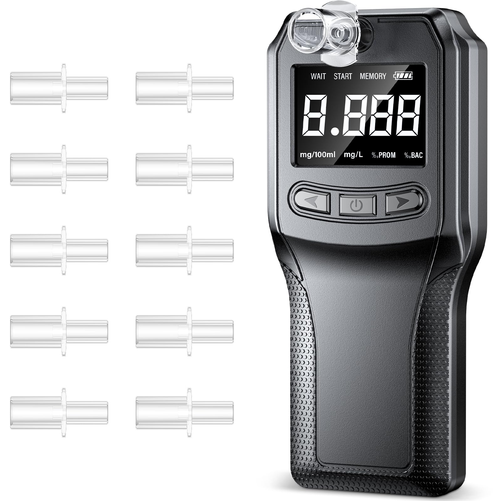 Alkoholtester Polizeigenau, Hochpräziser Brennstoffzellen Promillemessgerät, Wiederaufladbar Professioneller Alkoholmessgerät, Tragbarer Alkomat für den Heim- und Partygebrauch Angebot bei HelloDeals