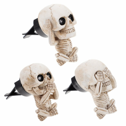 ULTECHNOVO 3stücke Totenkopf Auto Lufterfrischer Clips, Gothic Deko Innenraum, Horror Halloween Skelett Auto Accessoires, Lustiges Geschenk für Männer und Frauen Angebot bei HelloDeals