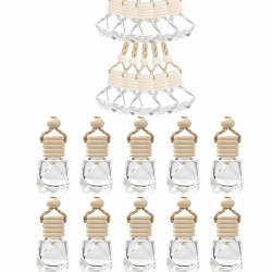 Auto-Lufterfrischer Parfümflasche,20 Stück 8 ml Nachfüllbar Auto Parfüm Duft Diffusor Leeres Duftöl Aromatisches Parfümöl Glas Anhänger Dekorationen Diffusor für Auto Büro Zuhause Parfüm Decor Angebot bei HelloDeals