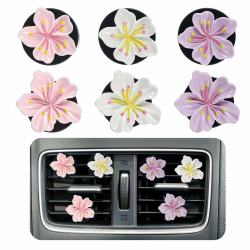 Tyqour 6 Stück Gänseblümchen Blume Auto Lufterfrischer Clip, Autozubehör Innenraum Deko Frauen Mädchen Auto Parfüm Diffusor Air Outlet Lüfterfrischer Vent Clips Frauen Auto-Dekorationszubehör Innen Angebot bei HelloDeals