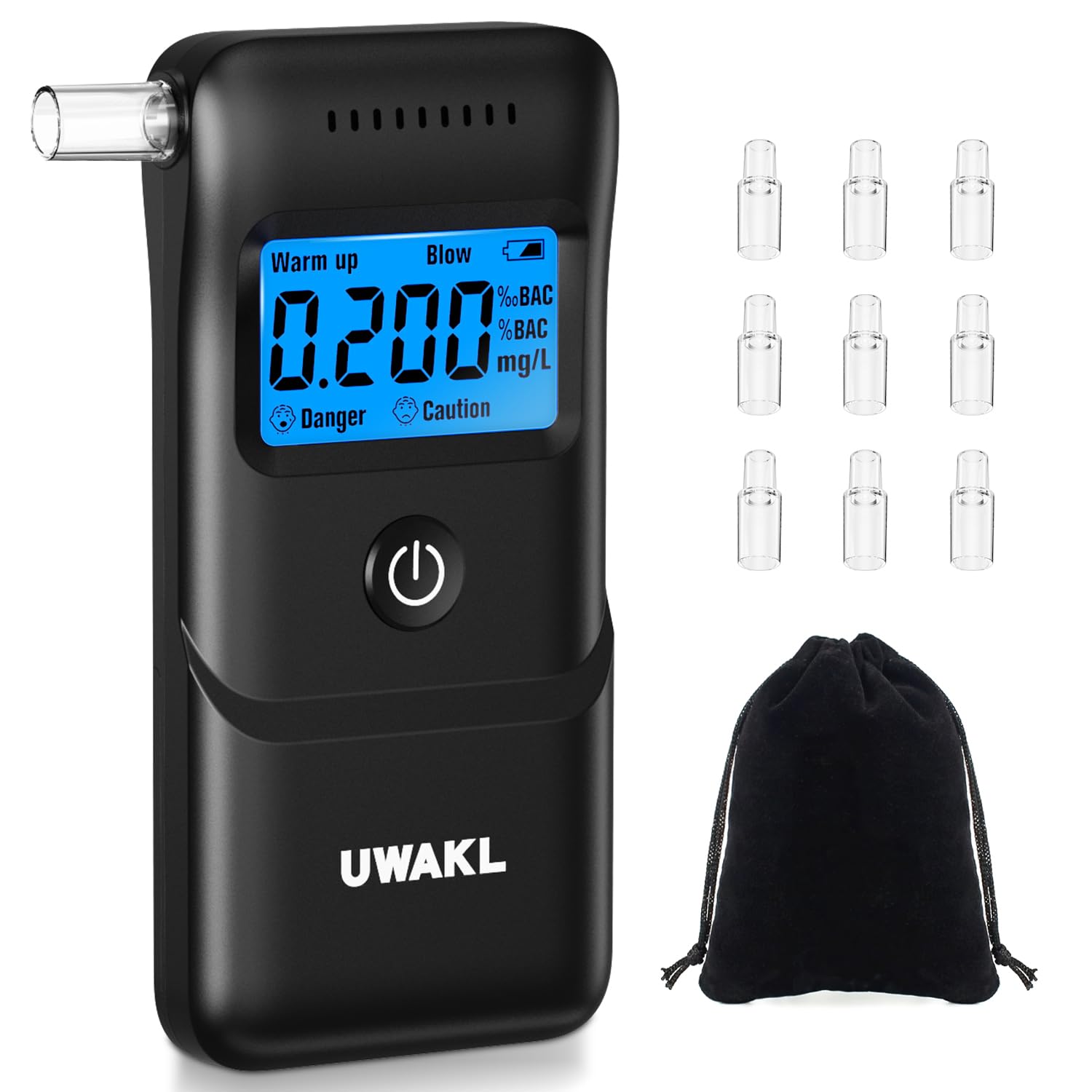 Alkoholtester Polizeigenau Professioneller Alcohol Tester: Hochpräziser Promillemessgerät mit 10 Mundstücken - Tragbarer Promilletester mit Digitalem LCD-Anzeige - Atemalkoholtester Heim Partygebrauch Angebot bei HelloDeals