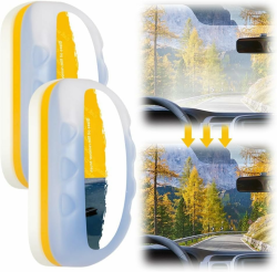 2025 Neu Automotive Ölfilm Reinigungsbürste, Multifunktionaler Auto Glasreiniger mit 120ML Ölfilm Entferner, Anti-Beschlag Glasreiniger für Autoscheiben, Windschutzscheiben & Spiegel (2) Angebot bei HelloDeals