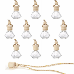 LSRVNM 10 Stücke 8ml Auto Parfüm Flasche Leer, Duft Diffusor für Auto, Glasflaschen Diffusor, Nachfüllbar, Wiederverwendbar, für Auto, Zuhause, Büro, Parfüm Decor (Diamant) Angebot bei HelloDeals