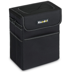 K KNODEL Auto Mülleimer, Wasserdichter Auto Mülleimer mit Deckel, Auto Müllsack Hängen, Auslaufsichere Auto-Aufbewahrungstasche (Schwarz, Groß) Angebot bei HelloDeals