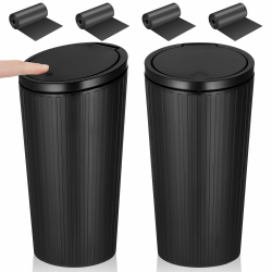 Zocipro 2 Stück Auto Mülleimer, Automülleimer mit Deckel, Car Trash Bin, Mini Mülleimer Auto Wasserdicht und Geruchsdicht mit 4 Rollen Müllbeutel, Automülleinmer Klein für Auto, Zuhause, Büro Angebot bei HelloDeals