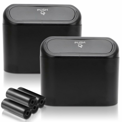 Fouvin Automülleinmer mit Deckel, Auto Mülleimer, Mülleimer mit 4 Rollen Müllsäcke für Auto, Mini Mülleimer Auto Mülleimer Innenraum Auto Accessoires, 2 Pcs Angebot bei HelloDeals
