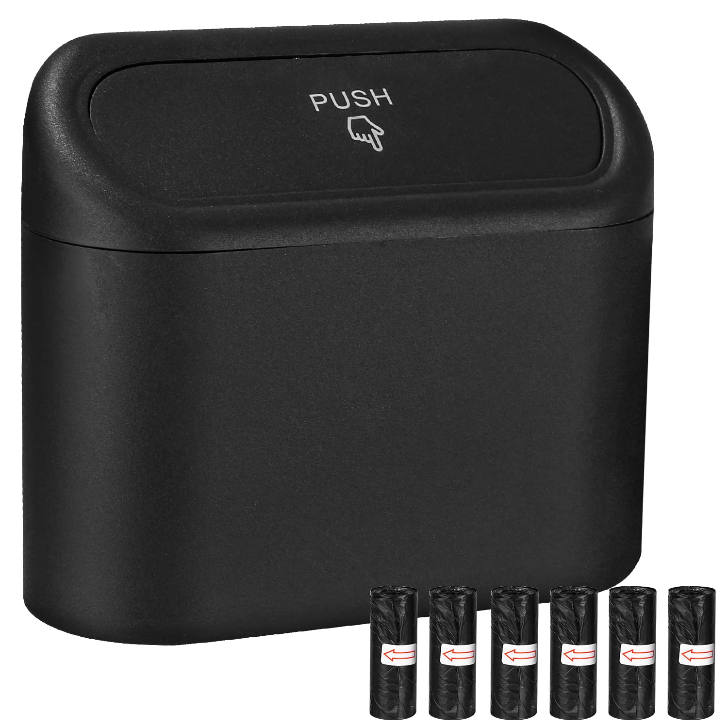 Zhufas Auto Mülleimer mit Deckel, Universeller Mini Automülleimer mit 120 Müllbeuteln, Mülleimer für Auto, Auto Zubehör(Schwarz) Angebot bei HelloDeals