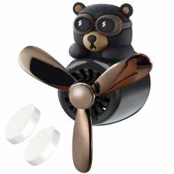 Bär Pilot Auto Lufterfrischer, Lufterfrischer Auto mit 2 Dufttabletten, Auto Aromatherapie Diffusor, Car Diffuser Auto, Vent Clip Auto, Clip Medaillon Schwarz Angebot bei HelloDeals