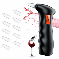 aiMaKE Alkoholtester, Alkoholtester Polizeigenau, Hochpräziser Promillemessgerät mit 10 Mundstücken, Professioneller Alkoholmessgerät für Privaten Gebrauch zu Hause Schwarz Angebot bei HelloDeals