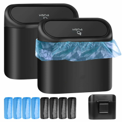 Vegena Auto Mülleimer, Automülleimer mit Deckel, Auto Mülleimer Klein, Mini Mülleimer Auto, KFZ Abfalleimer Wasserdicht Abfallbehälter Auslaufsicher Autositztasche, Für Autos Zuhause Autositz Haken Angebot bei HelloDeals