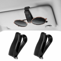 Mabor 2 Stück Brillenhalter für Auto Sonnenblende Stabiler Sonnenbrillenhalter Auto mit Schwammpolster Innenfutter für Die Meisten Brillen (Schwarz) Angebot bei HelloDeals