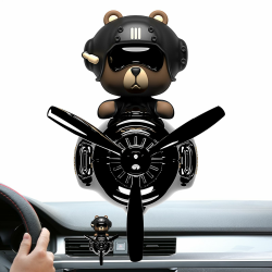 Cartoon Bär Pilot Autoduft, dekorativer Lufterfrischer für Auto-Innenraum, Auto Diffuser, personalisierte Vent Clips mit rotierendem Propeller, ideal für Reisen und Pendeln Angebot bei HelloDeals