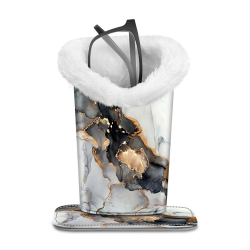 FINTIE Brillenhalter/Sonnenbrillen aufbewahrung aus Premium Kunstleder - Desktop Nachttisch Brillenständer Plüsch gefüttert Brillenablage Brillenetui *Trüber Marmor Angebot bei HelloDeals