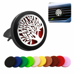 Auto Aromatherapie Ätherisches Öl Diffusor, Magnetische Kombination Auto Aroma Diffuser,Edelstahl Lufterfrischer Vent Clip Medaillon,Langlebig und Rostfrei mit 10 Ersatz Filz Pads Angebot bei HelloDeals