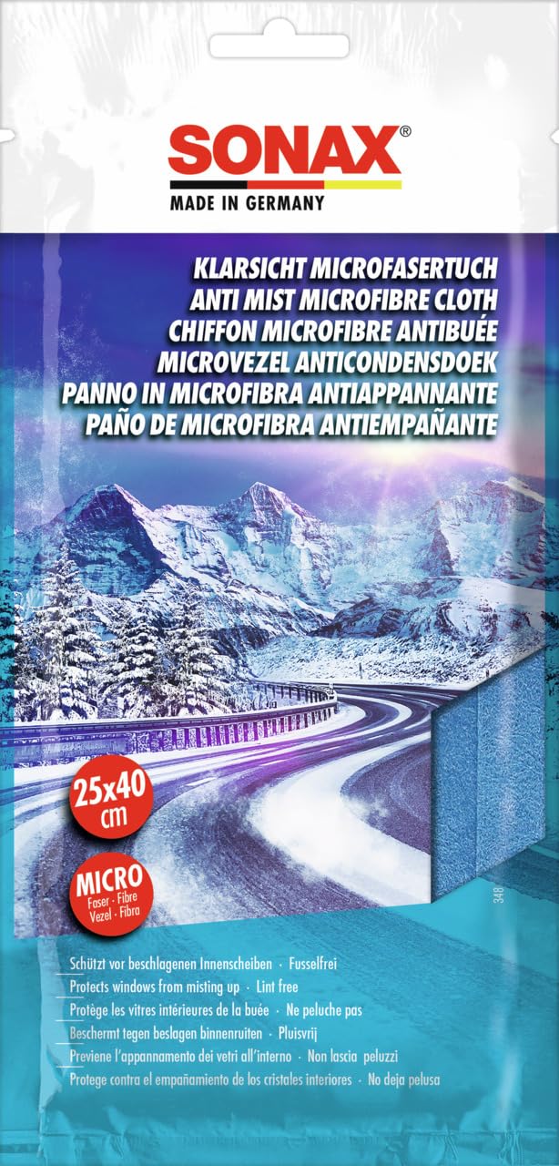 SONAX KlarSicht MicrofaserTuch (1 Stück) fusselfreies Antibeschlag-Tuch schützt vor Beschlagen der Scheibe und sorgt für eine klare Sicht | Art-Nr. 04212000 KlarSichtMicrofaserTuch (1 Stück) Angebot bei HelloDeals