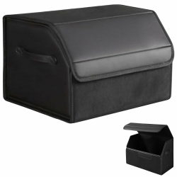 Bcuuozeeing Auto Kofferraum Wasserdicht, Faltbare Leder Aufbewahrungsbox, Auto Kofferraum Organizer, Kofferraumtasche, SUV Limousine Aufbewahrungsbox, Camping Organizer, Haushaltsklassifikationsbox Angebot bei HelloDeals