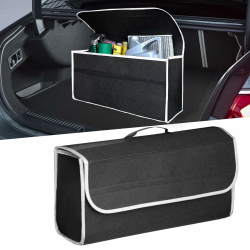 Auto Kofferraum Organizer, Faltbar Kofferraumtasche mit Klettbändern, Rutschfest Filz Auto Organizer Kofferraum, Auto box Kofferraum Toolbag Auto Zubehör - Geeignet für alle Fahrzeuge (Schwarz, Groß) Schwarz Groß Angebot bei HelloDeals