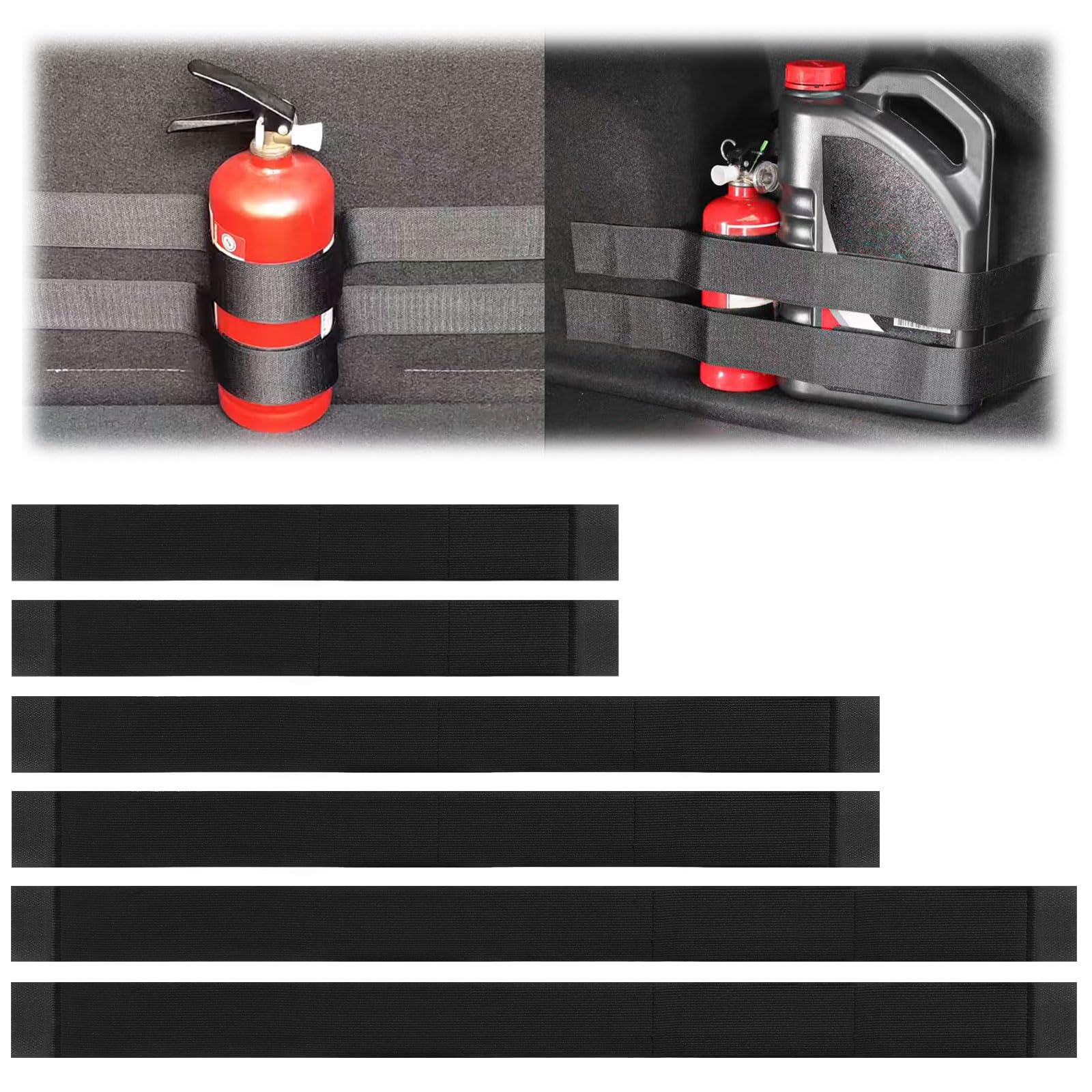 CUINIUNAID Kofferraum Organizer Klett Auto Kofferraum Organizer Klettbänder Auto Organizer Kofferraum Kofferraumtasche zur Befestigung von Gegenständen und Auto Feuerlöscher (40CM, 60CM, 80CM) Angebot bei HelloDeals