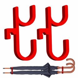 Auto Regenschirm Halter | 2Stk Regenschirmhalter Autos Kofferraum | Car Umbrella Hook Holder Ohne Bohrer | Multifunktionaler Aufbewahrung und Organisation Hangers Auto Zubehör für LKW, SUVs & PKW Red Angebot bei HelloDeals