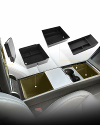 LFOTPP für Tesla Model Y Juniper 2025 2026 Mittelkonsole Organizer Armlehne Handschuhfach + Mittelkonsolen Versteckte Aufbewahrungsbox, für Telsa Model Y Juniper Zubehör [4 Stück] Center Console[Upper+Middle+Lower]+Hidden box Angebot bei HelloDeals