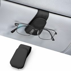 JOYIT Brillenhalter für Auto, Echt Leder Sonnenbrillenhalter Auto, Magnetische Brillenhalterung Auto, Universal Brillenhalter Auto, Ticket-Kartenclip 1 Stück Angebot bei HelloDeals