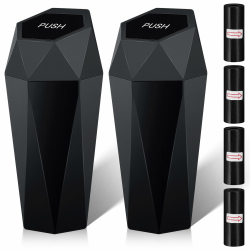 MICHIHOMIE 2 Stück Auto Mülleimer mit Deckel, Tragbare Automülleimer mit 4 Rollen Müllsäcke, Auto Mülleimer Innenraum, Praktischer Mini Mülleimer für Auto Zuhause Office, Wasserdicht und Geruchsdicht Angebot bei HelloDeals