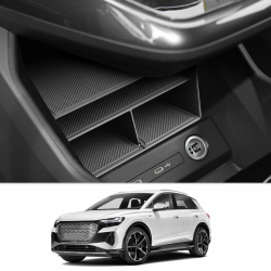 CDEFG Kompatibel mit Audi Q4 e-Tron 2023 2024 2025 2022 Mittelkonsole Organizer Aufbewahrungsbox Auto Center Console Tray Q4 Sportback e-Tron Zubehör Angebot bei HelloDeals