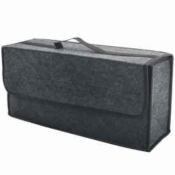VAGCARS Auto Kofferraum Organizer, Faltbar Kofferraumtasche, Rutschfest Filz Auto Organizer Toolbag mit Klettbändern, Universell Autotasche, Kfz Zubehör Geeignet für alle Fahrzeuge 1 Stück Angebot bei HelloDeals
