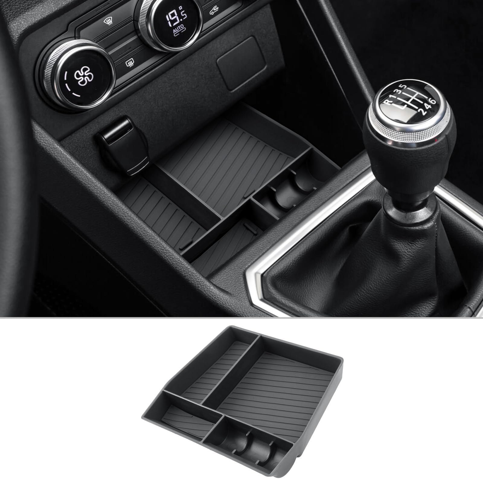 CDEFG Kompatibel mit Dacia Sandero 3/Stepway 3/Jogger 2022-2024 2025 Mittelkonsole Organizer Aufbewahrungsbox Center Console Organizer Tray Handschuhfach Sandero Stepway 3 Zubehör Sandero 3 Mittelkonsole Angebot bei HelloDeals