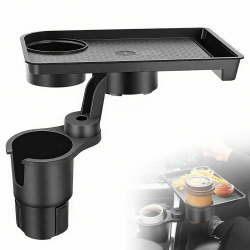 Getränkehalter Auto Expander - 3 in 1 Becherhalter Auto mit Multifunktionstisch 360° Essens Tablett, Tisch Cup Holder,Universal Mittelkonsole Getränkehalter, Einstellbare Einsatzbasis von 6,5-9,5 cm Angebot bei HelloDeals