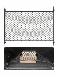 Xzenuo Auto Gepäcknetz Elastisches Kofferraumnetz mit 4 ABS Haken, Dehnbarer Kofferraum Aufbewahrung Netz, Trennnetz Gepäckfixierung für Auto SUV Wohnmobil Pickups (1, 100 * 80cm) 100*80cm 1 Angebot bei HelloDeals
