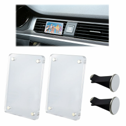 NineSSJLY 2er Set Auto Bilderrahmen Lüftung – Magnetischer Acrylrahmen für 6×9 cm Fotos, inkl. Klemmhalter mit Kleber – Auto Anhänger personalisiert, Foto Clip für Lüftung, Auto Deko Air outlet Angebot bei HelloDeals