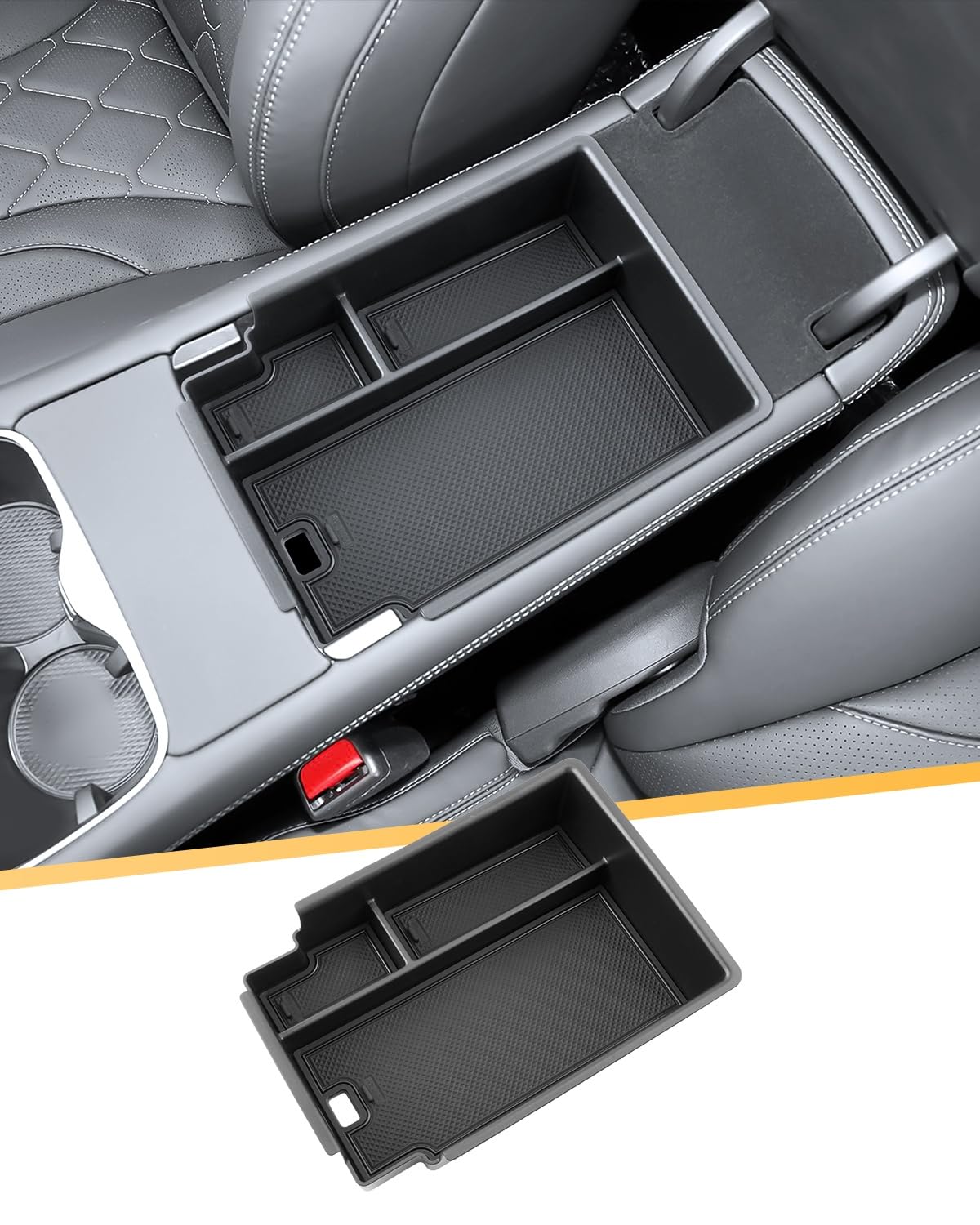 LFOTPP Kompatibel mit BYD Sealion 07 EV Seal 07 2024 2025 2026 Mittelkonsole Aufbewahrungsbox, Mittelarmlehne Handschuhfach Organizer Tray mit Rutschfester Matte, Sealion 07 Zubehör Armrest Organizer For Sealion 07 Ev Angebot bei HelloDeals