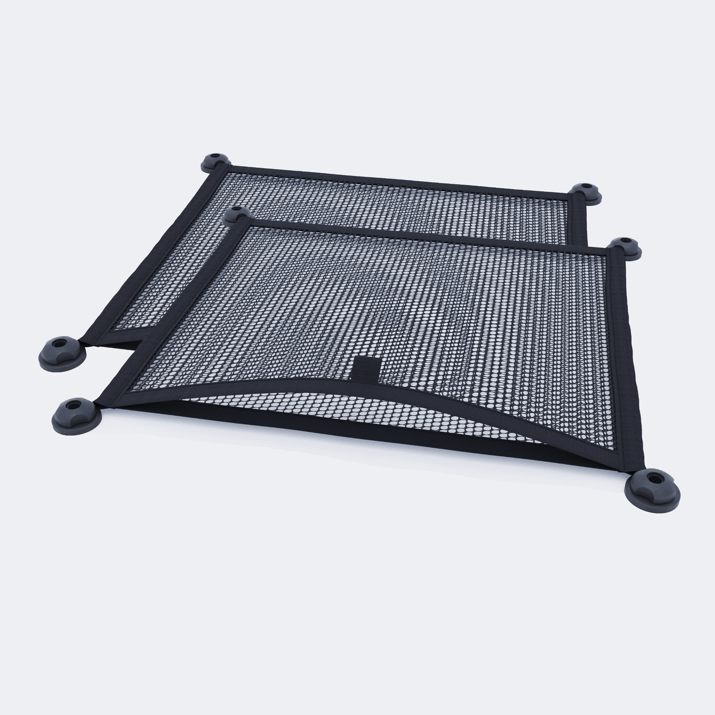 Vicera Aufbewahrungsnetz Wohnmobil • Ablagenetz Camper, Gepäcknetz, Netz Auto Aufbewahrung • Organizer für Busse, Boote, Haushalt 2er Set Schwarz Angebot bei HelloDeals