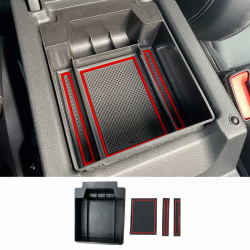 CDEFG Kompatibel mit Seat Ateca/Cupra Ateca 2017-2023 2024 2025 Mittelkonsole Handschuhfach Armlehne Multifunktionaler Aufbewahrungsbox Auto Center Console Organizer Tray Ateca FR Zubehör (Rot) Angebot bei HelloDeals